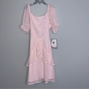 NEW Light Pink Ruffle Dress Youth L